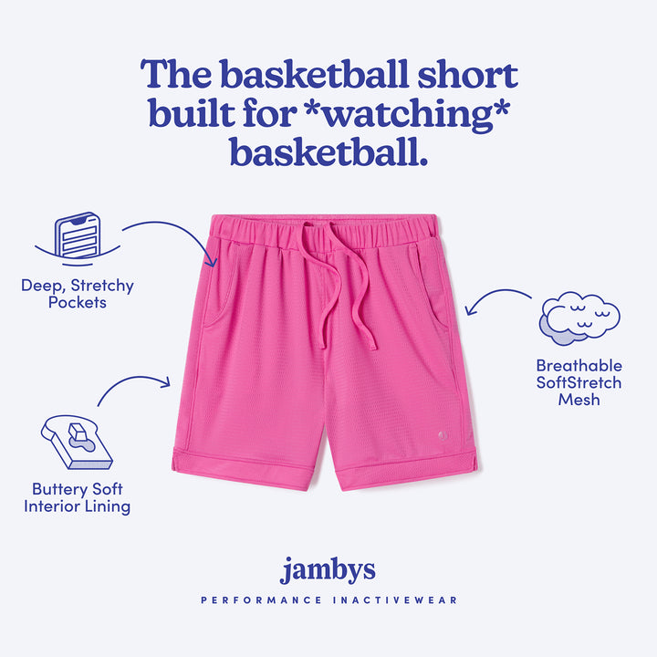 Hotter Pink Basketball Shorts