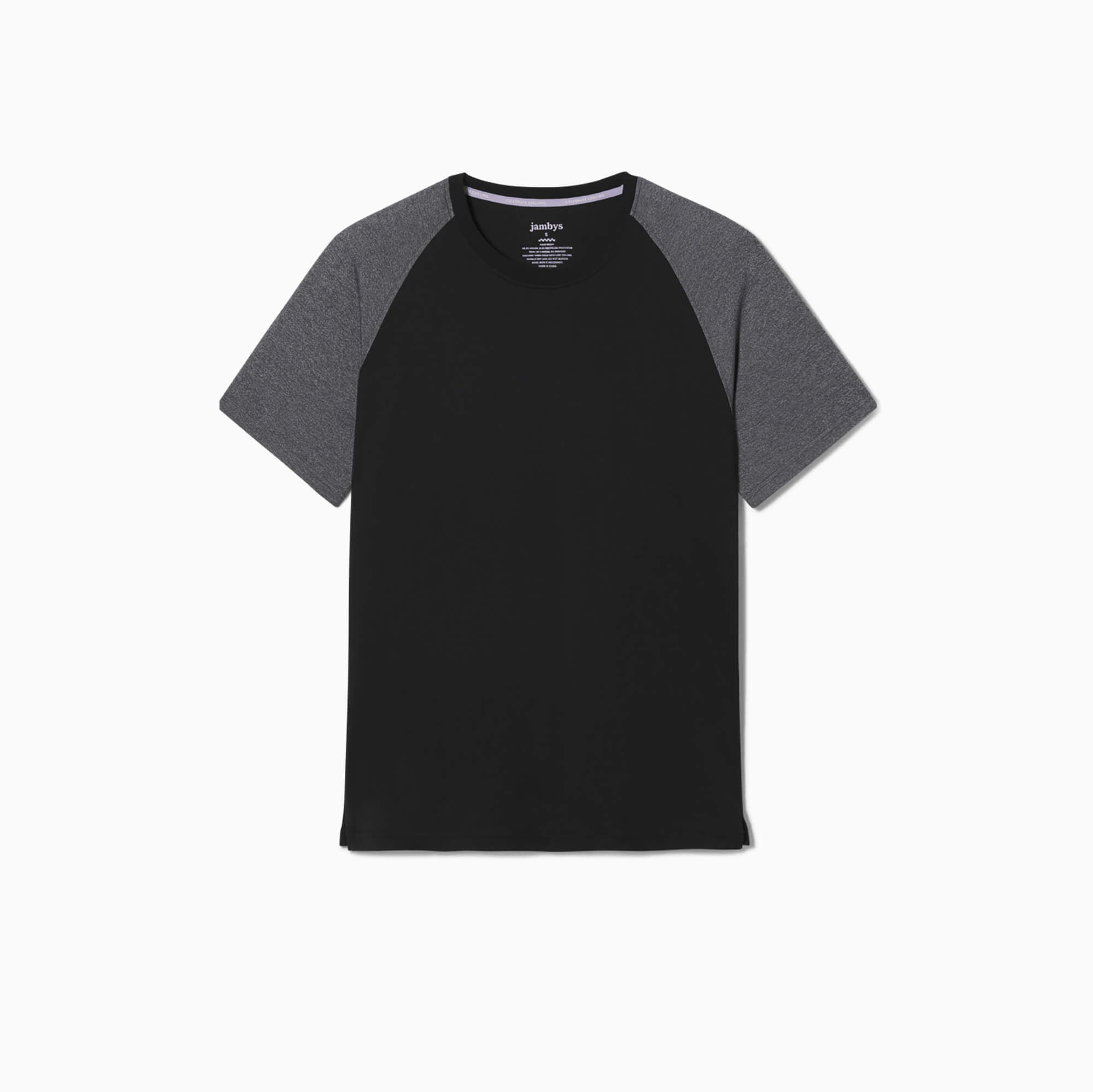 Lightweight T Shirt Air JamTee Jambys Black Heather Gray