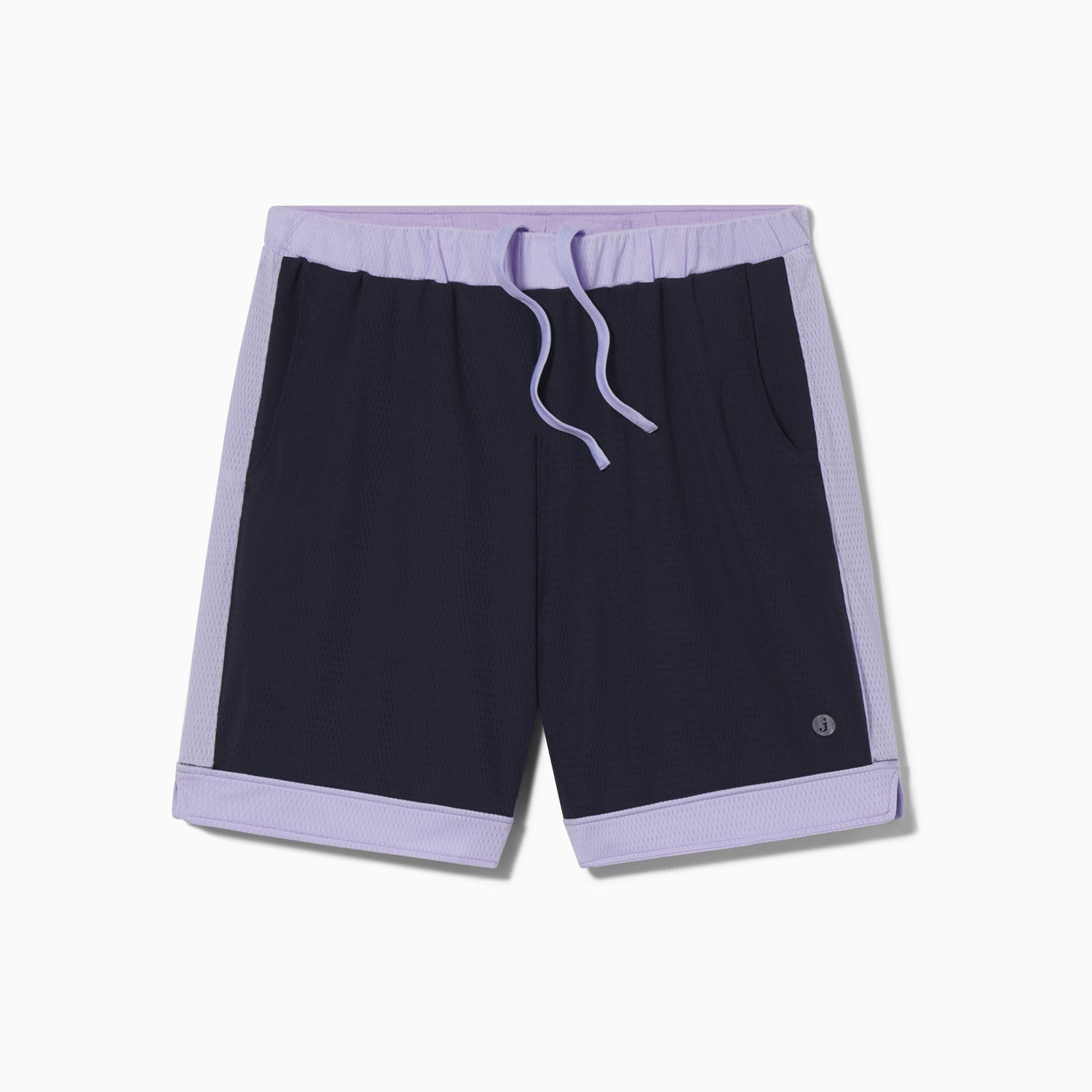 Mesh Shorts With Built in Liner SoftStretch Basketball Shorts Jambys Navy Lavender