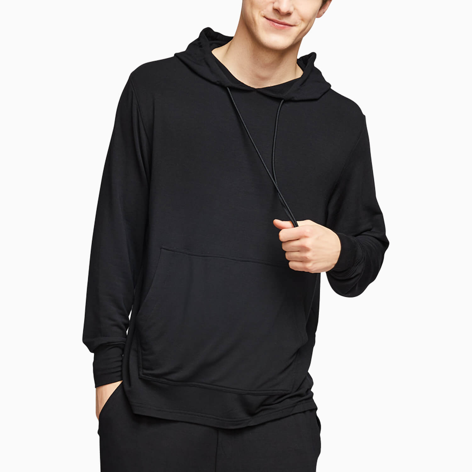 Black shop thin hoodie