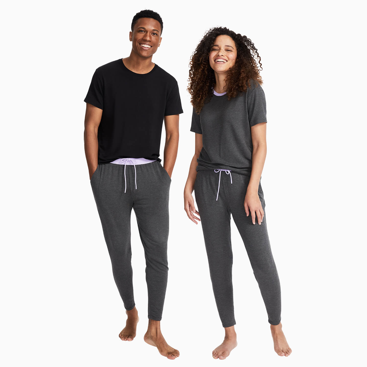 Breathable No-Sweat Sweatpants | Long Jambys | Jambys | Gray/Lavender