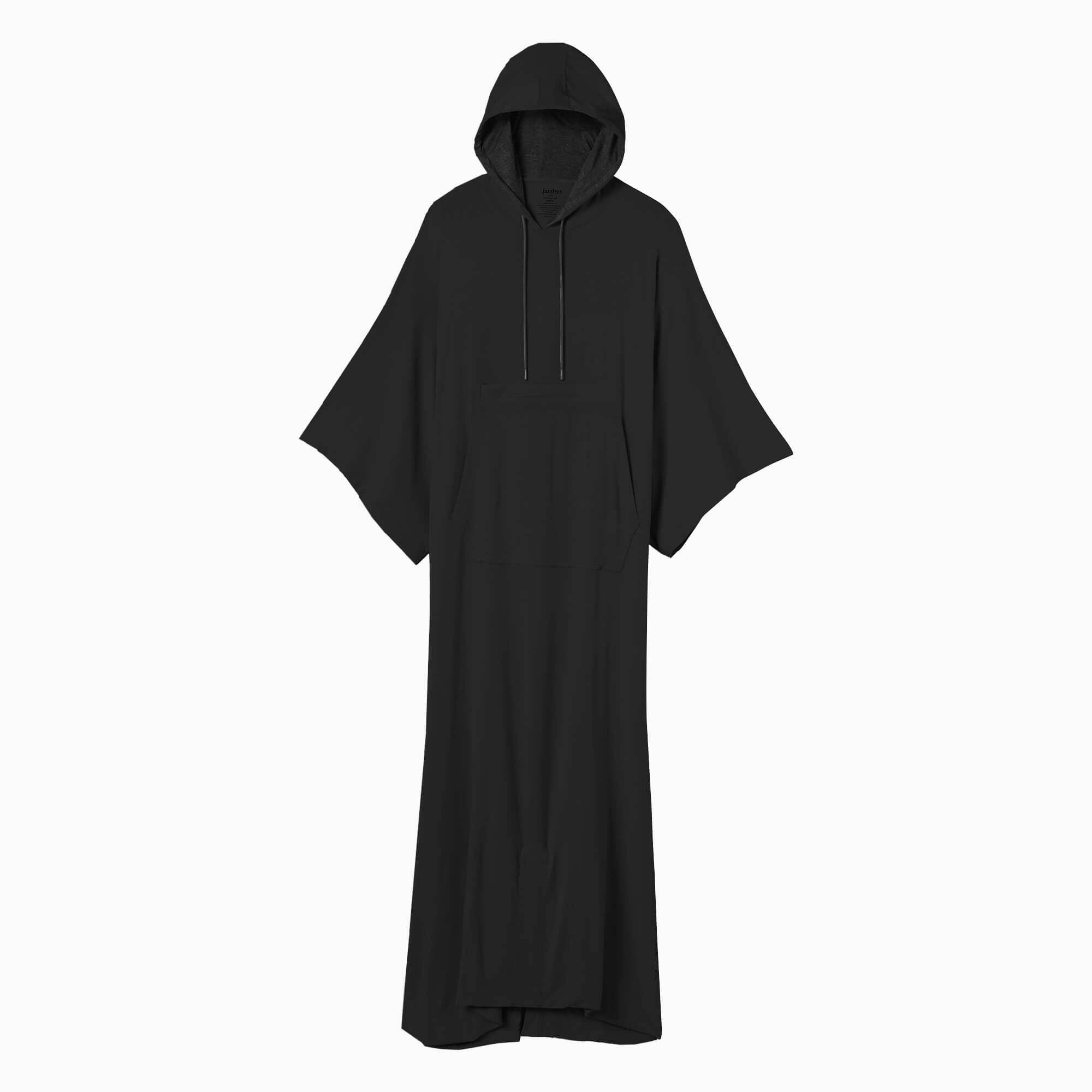 YSTR black terry factory cozy towel coat cloak