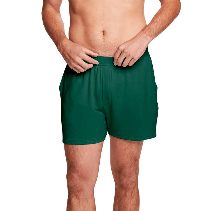 Boxers With Pockets | House Shorts | Jambys | Hunter Green