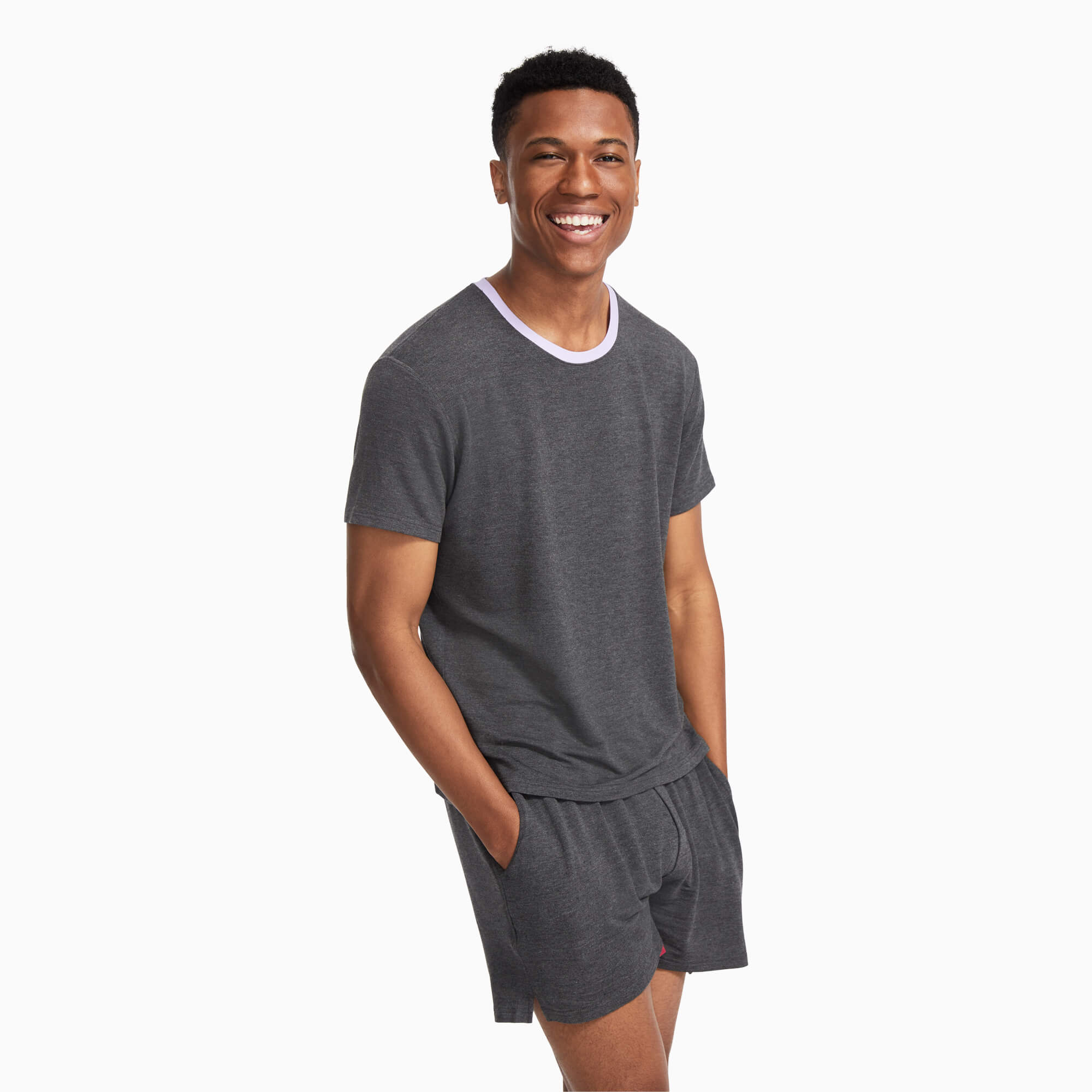 Comfortable T-Shirt | JamTee | Jambys | Gray/Lavender